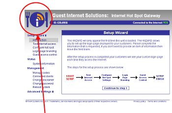 Guest Internet hotspot OEM branding with logo
