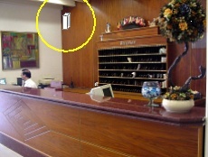 Indoor WiFi Internet access in hotel lobby or conference room