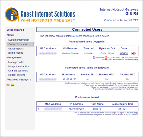 Connected Users