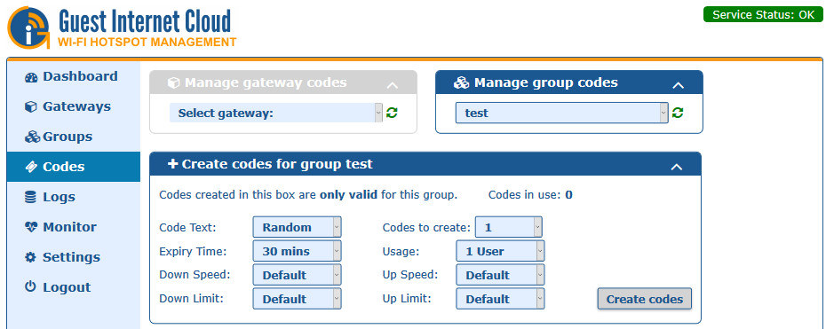 Cloud Codes - Groups